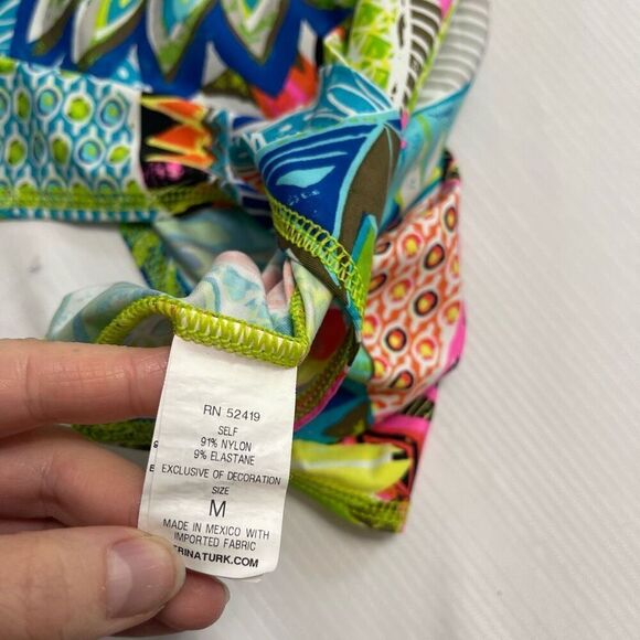 Trina Turk Bora Bora Drape Back Tank Top Size Medium - Picture 4 of 6